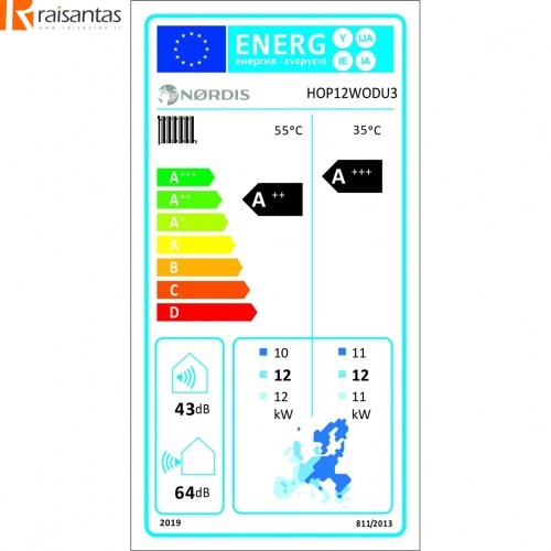 Nordis šilumos siurblys OPTIMUS PRO Split All-in-One 8,30 kW
